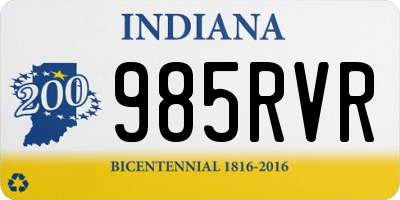 IN license plate 985RVR