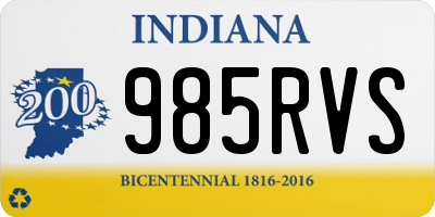 IN license plate 985RVS