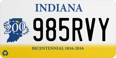 IN license plate 985RVY