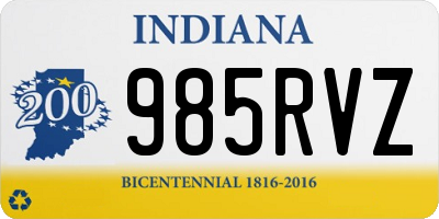 IN license plate 985RVZ