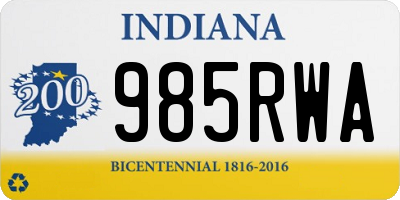 IN license plate 985RWA