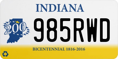 IN license plate 985RWD
