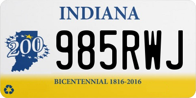 IN license plate 985RWJ