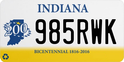 IN license plate 985RWK