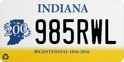 IN license plate 985RWL