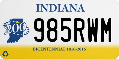 IN license plate 985RWM