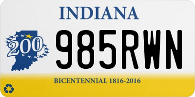 IN license plate 985RWN