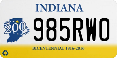 IN license plate 985RWO