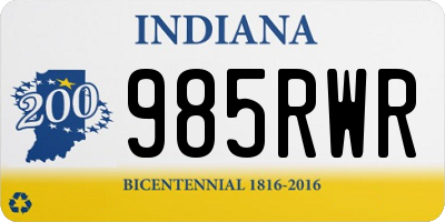 IN license plate 985RWR