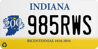 IN license plate 985RWS