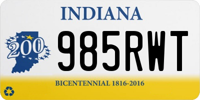 IN license plate 985RWT