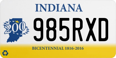 IN license plate 985RXD