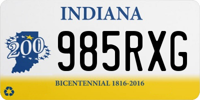 IN license plate 985RXG