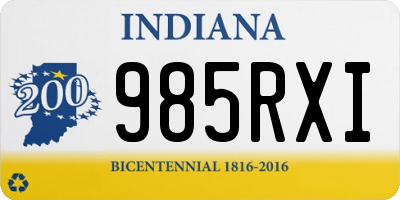 IN license plate 985RXI