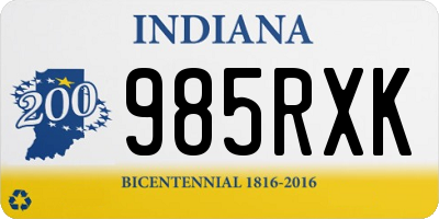 IN license plate 985RXK