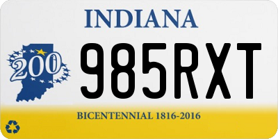 IN license plate 985RXT