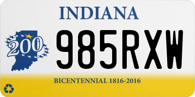 IN license plate 985RXW