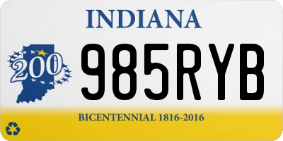 IN license plate 985RYB