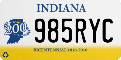 IN license plate 985RYC