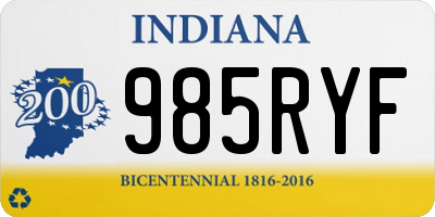 IN license plate 985RYF