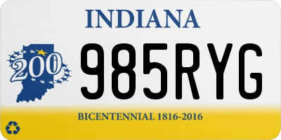 IN license plate 985RYG