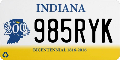 IN license plate 985RYK