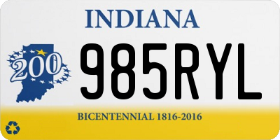 IN license plate 985RYL