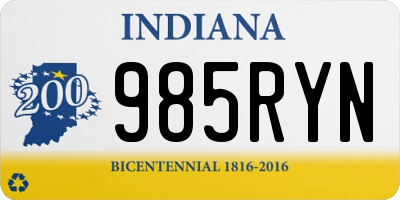 IN license plate 985RYN