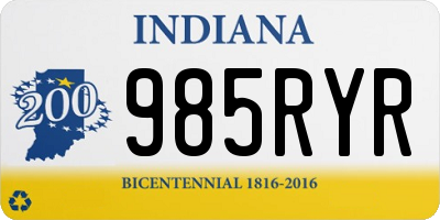 IN license plate 985RYR