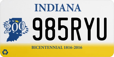IN license plate 985RYU