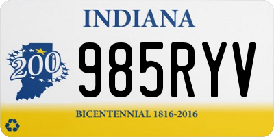 IN license plate 985RYV