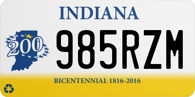 IN license plate 985RZM