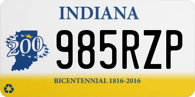 IN license plate 985RZP