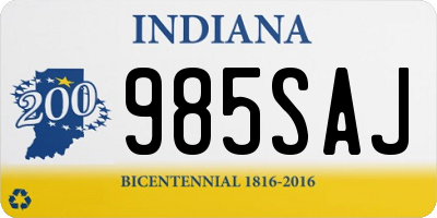 IN license plate 985SAJ