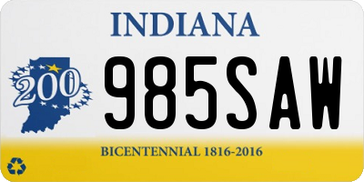 IN license plate 985SAW