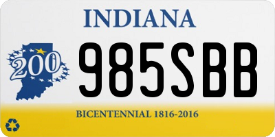 IN license plate 985SBB