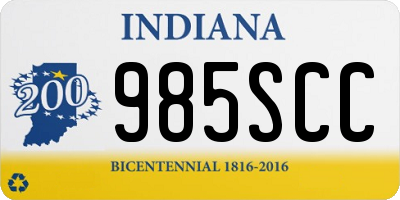 IN license plate 985SCC