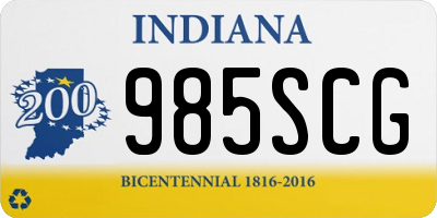 IN license plate 985SCG