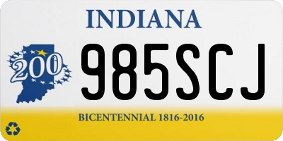 IN license plate 985SCJ