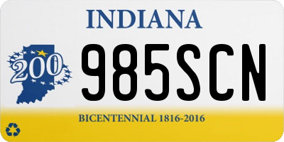 IN license plate 985SCN