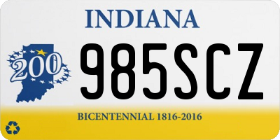 IN license plate 985SCZ