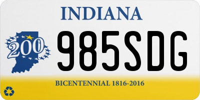 IN license plate 985SDG