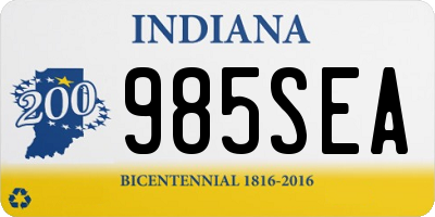 IN license plate 985SEA