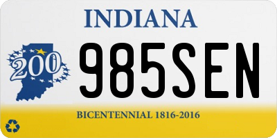 IN license plate 985SEN