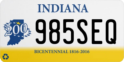 IN license plate 985SEQ