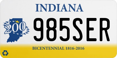 IN license plate 985SER