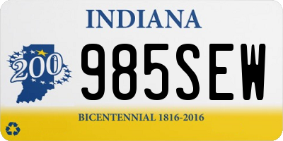 IN license plate 985SEW