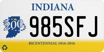 IN license plate 985SFJ