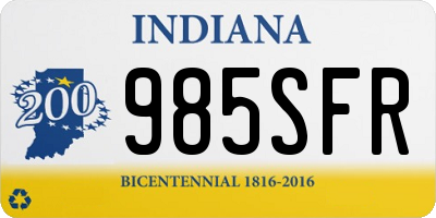 IN license plate 985SFR