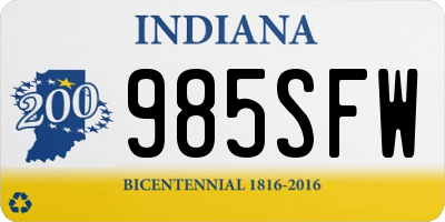 IN license plate 985SFW